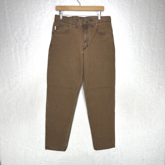 Vintage Carhartt Canvas Pants Mens 34x32 WU182 Chesnut Brown Faded NWT NOS READ - Picture 2 of 12
